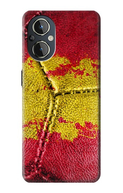 W3315 Spain Flag Vintage Football Graphic Hard Case and Leather Flip Case For OnePlus Nord N20 5G