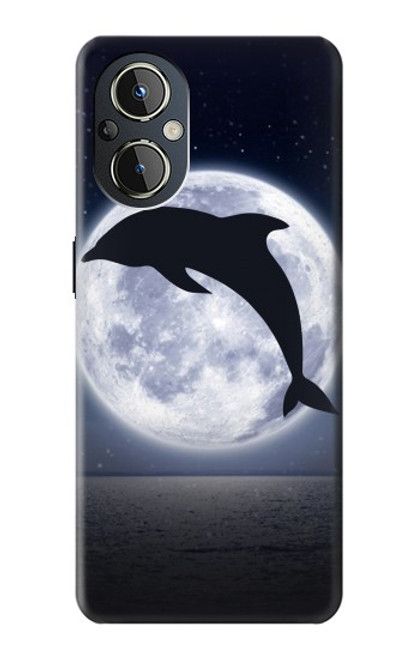W3510 Dolphin Moon Night Hard Case and Leather Flip Case For OnePlus Nord N20 5G
