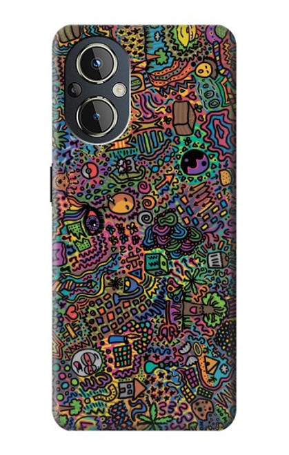 W3815 Psychedelic Art Hard Case and Leather Flip Case For OnePlus Nord N20 5G