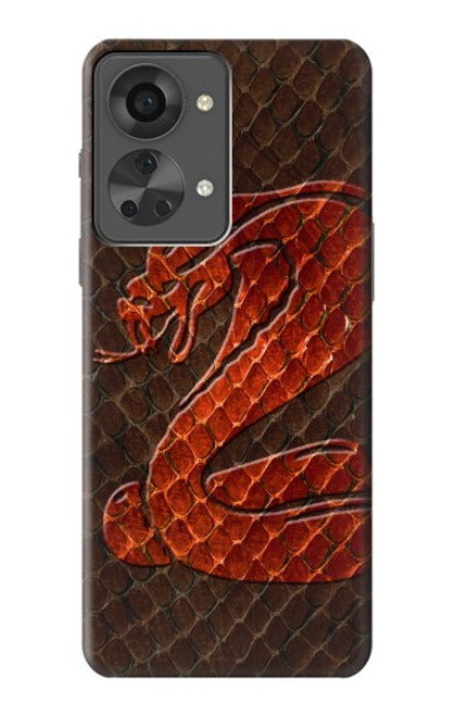 W0663 Cobra Snake Skin Hard Case and Leather Flip Case For OnePlus Nord 2T