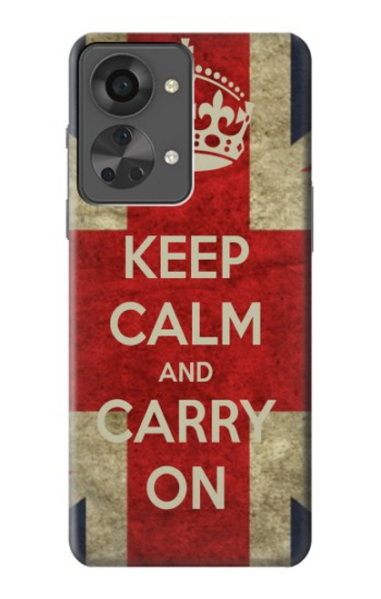 W0674 Keep Calm and Carry On Hard Case and Leather Flip Case For OnePlus Nord 2T