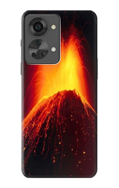 W0745 Volcano Lava Hard Case and Leather Flip Case For OnePlus Nord 2T