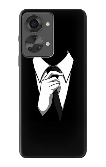 W1591 Anonymous Man in Black Suit Hard Case and Leather Flip Case For OnePlus Nord 2T