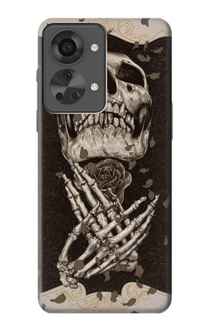 W1676 Skull Rose Hard Case and Leather Flip Case For OnePlus Nord 2T