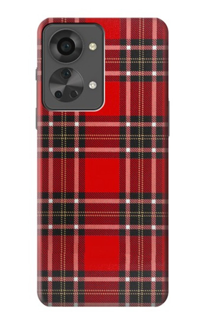 W2374 Tartan Red Pattern Hard Case and Leather Flip Case For OnePlus Nord 2T