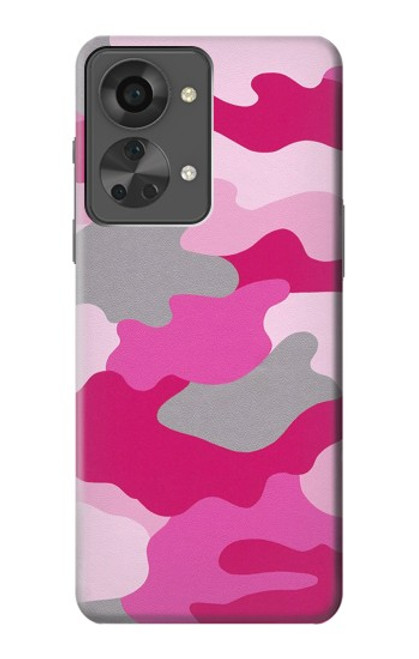 W2525 Pink Camo Camouflage Hard Case and Leather Flip Case For OnePlus Nord 2T