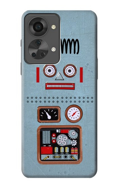 W3040 Retro Robot Toy Hard Case and Leather Flip Case For OnePlus Nord 2T