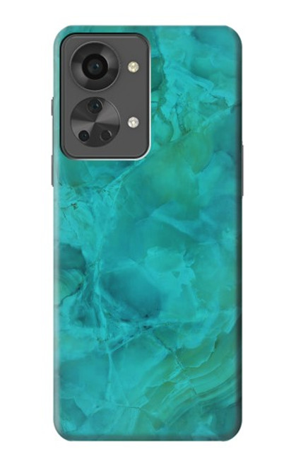 W3147 Aqua Marble Stone Hard Case and Leather Flip Case For OnePlus Nord 2T