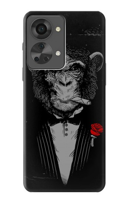 W3167 Funny Monkey God Father Hard Case and Leather Flip Case For OnePlus Nord 2T