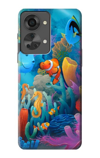 W3227 Underwater World Cartoon Hard Case and Leather Flip Case For OnePlus Nord 2T