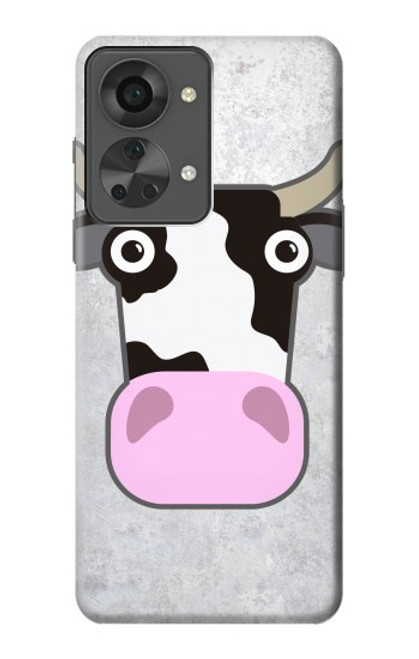 W3257 Cow Cartoon Hard Case and Leather Flip Case For OnePlus Nord 2T