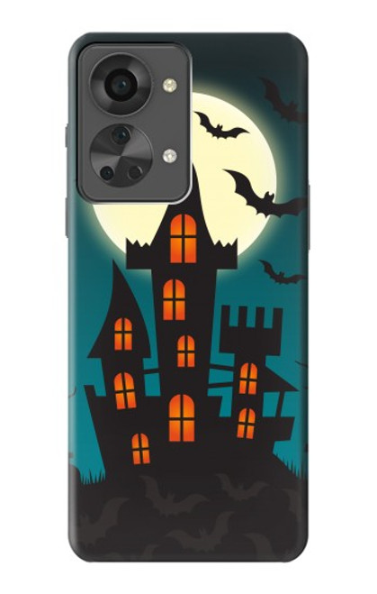 W3268 Halloween Festival Castle Hard Case and Leather Flip Case For OnePlus Nord 2T