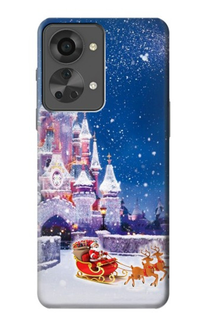 W3282 Santa Xmas Castle Hard Case and Leather Flip Case For OnePlus Nord 2T