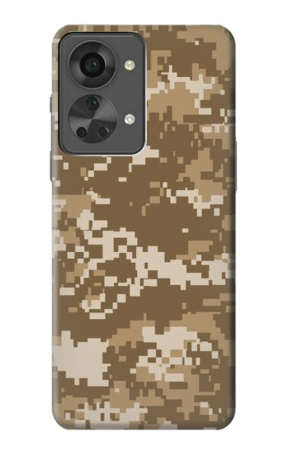 W3294 Army Desert Tan Coyote Camo Camouflage Hard Case and Leather Flip Case For OnePlus Nord 2T