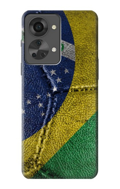 W3297 Brazil Flag Vintage Football Graphic Hard Case and Leather Flip Case For OnePlus Nord 2T