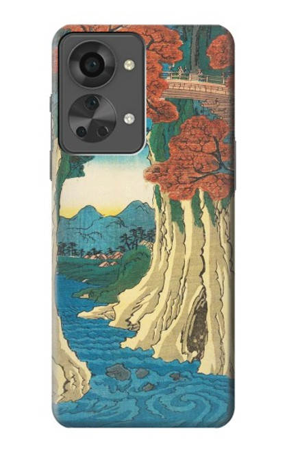 W3348 Utagawa Hiroshige The Monkey Bridge Hard Case and Leather Flip Case For OnePlus Nord 2T