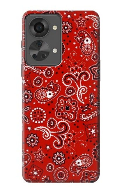 W3354 Red Classic Bandana Hard Case and Leather Flip Case For OnePlus Nord 2T