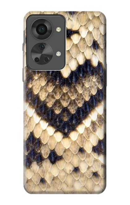 W3417 Diamond Rattle Snake Graphic Print Hard Case and Leather Flip Case For OnePlus Nord 2T