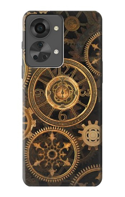 W3442 Clock Gear Hard Case and Leather Flip Case For OnePlus Nord 2T