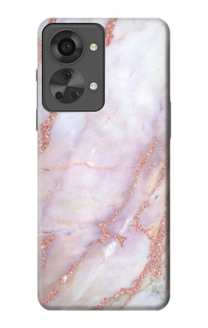 W3482 Soft Pink Marble Graphic Print Hard Case and Leather Flip Case For OnePlus Nord 2T