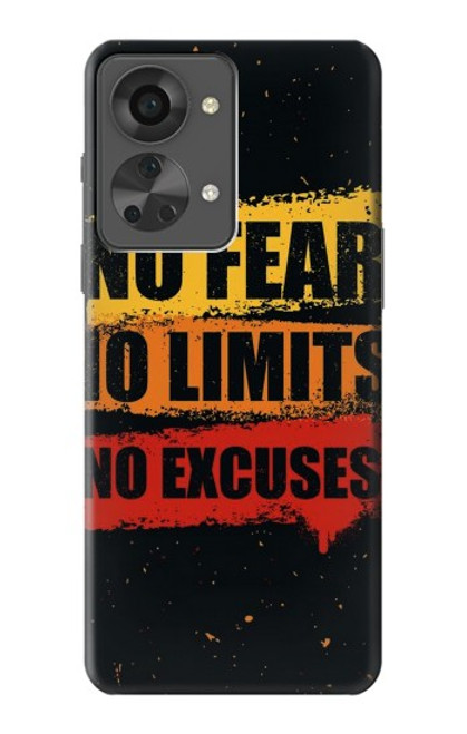 W3492 No Fear Limits Excuses Hard Case and Leather Flip Case For OnePlus Nord 2T