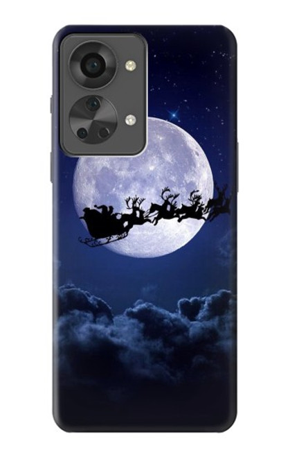 W3508 Xmas Santa Moon Hard Case and Leather Flip Case For OnePlus Nord 2T