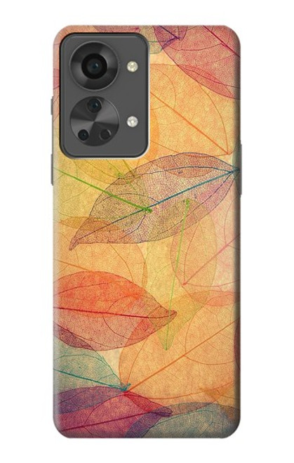 W3686 Fall Season Leaf Autumn Hard Case and Leather Flip Case For OnePlus Nord 2T