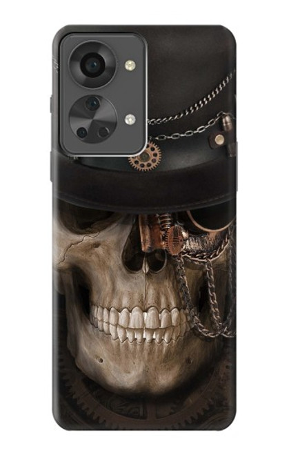 W3852 Steampunk Skull Hard Case and Leather Flip Case For OnePlus Nord 2T