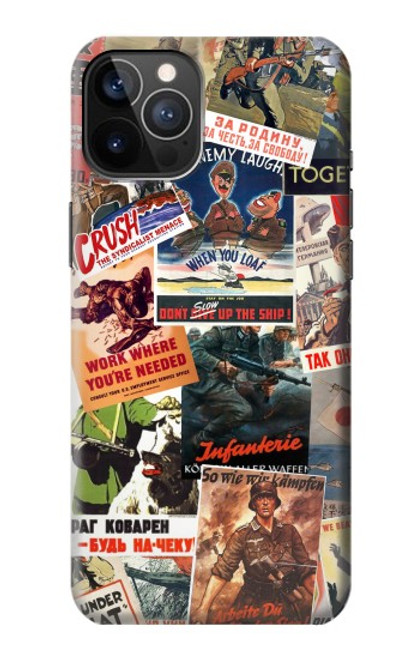 W3905 Vintage Army Poster Hard Case and Leather Flip Case For iPhone 12, iPhone 12 Pro