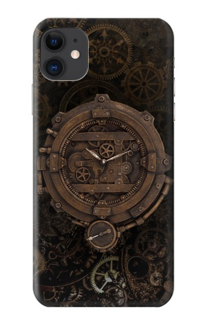 W3902 Steampunk Clock Gear Hard Case and Leather Flip Case For iPhone 11