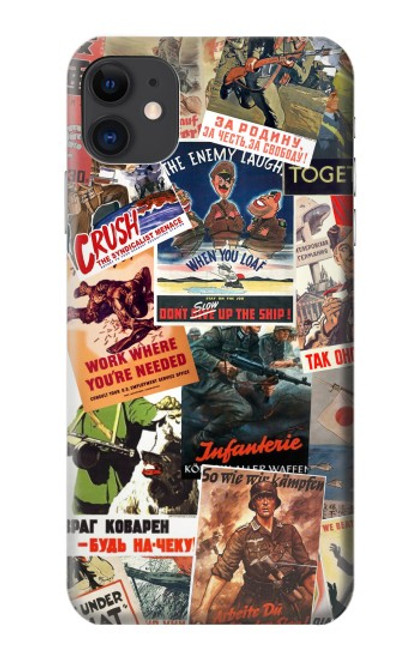 W3905 Vintage Army Poster Hard Case and Leather Flip Case For iPhone 11