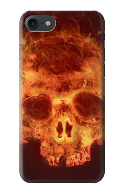 W3881 Fire Skull Hard Case and Leather Flip Case For iPhone 7, iPhone 8, iPhone SE (2020) (2022)