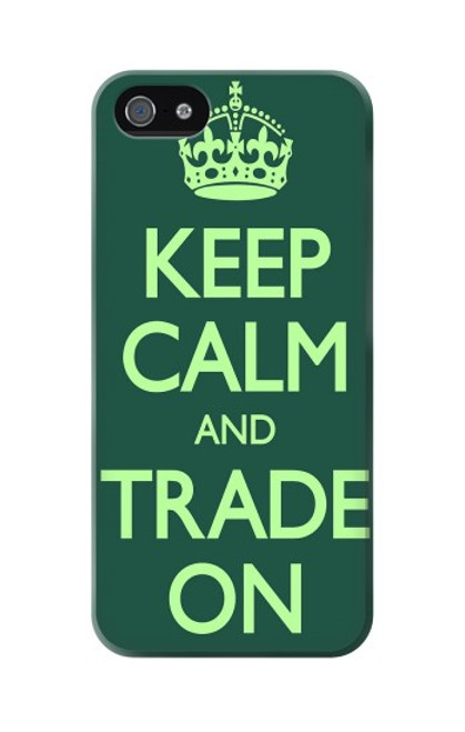 W3862 Keep Calm and Trade On Hard Case and Leather Flip Case For iPhone 5C