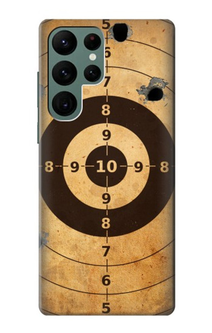 W3894 Paper Gun Shooting Target Hard Case and Leather Flip Case For Samsung Galaxy S22 Ultra