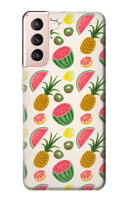 W3883 Fruit Pattern Hard Case and Leather Flip Case For Samsung Galaxy S21 5G