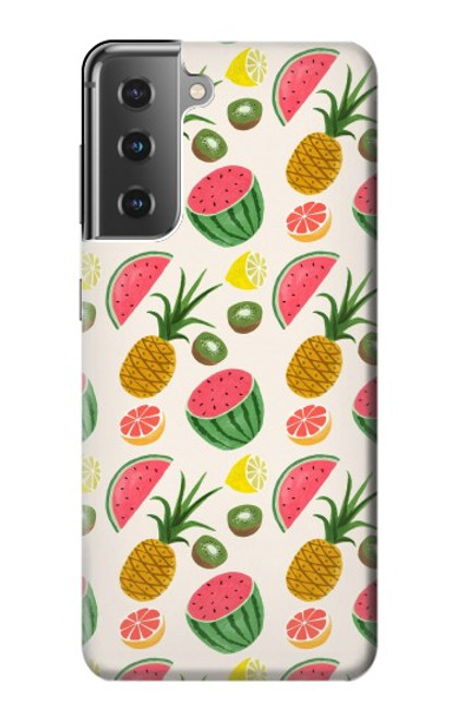 W3883 Fruit Pattern Hard Case and Leather Flip Case For Samsung Galaxy S21 Plus 5G, Galaxy S21+ 5G