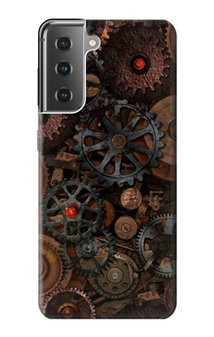 W3884 Steampunk Mechanical Gears Hard Case and Leather Flip Case For Samsung Galaxy S21 Plus 5G, Galaxy S21+ 5G