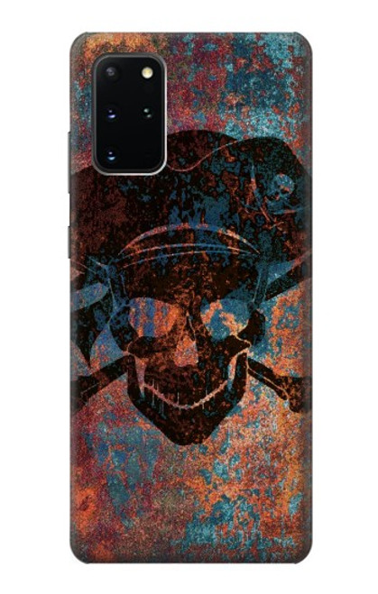 W3895 Pirate Skull Metal Hard Case and Leather Flip Case For Samsung Galaxy S20 Plus, Galaxy S20+