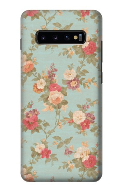W3910 Vintage Rose Hard Case and Leather Flip Case For Samsung Galaxy S10 Plus