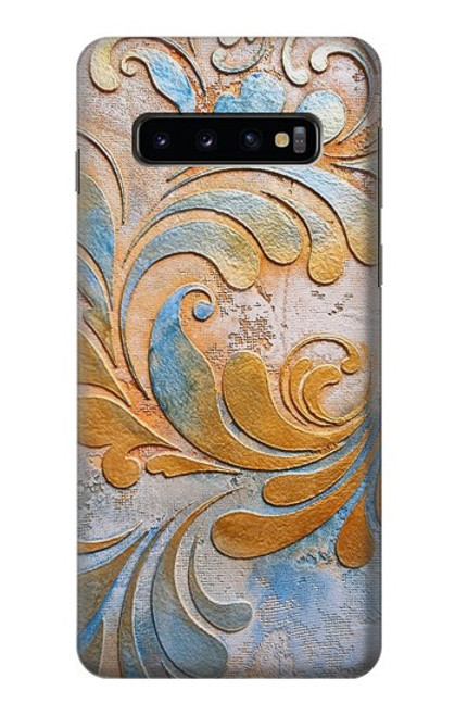 W3875 Canvas Vintage Rugs Hard Case and Leather Flip Case For Samsung Galaxy S10