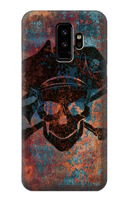 W3895 Pirate Skull Metal Hard Case and Leather Flip Case For Samsung Galaxy S9