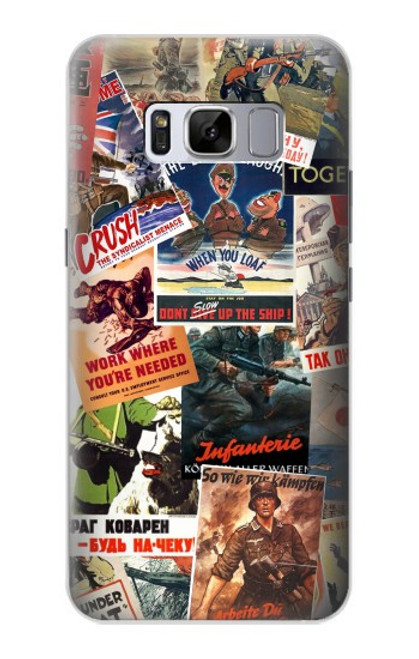 W3905 Vintage Army Poster Hard Case and Leather Flip Case For Samsung Galaxy S8 Plus