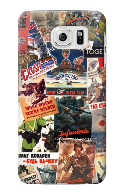 W3905 Vintage Army Poster Hard Case and Leather Flip Case For Samsung Galaxy S7 Edge