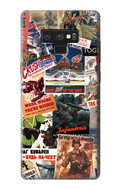 W3905 Vintage Army Poster Hard Case and Leather Flip Case For Note 9 Samsung Galaxy Note9
