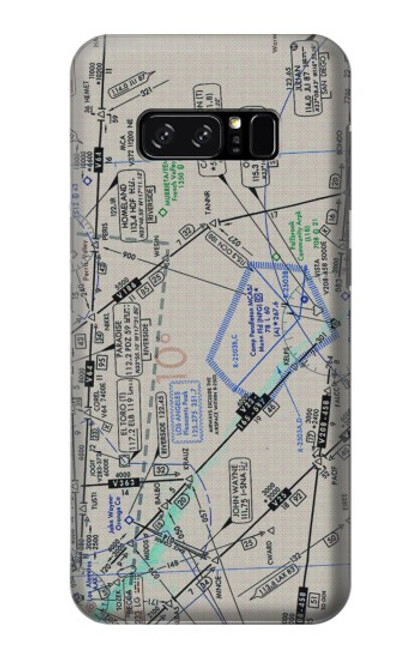W3882 Flying Enroute Chart Hard Case and Leather Flip Case For Note 8 Samsung Galaxy Note8