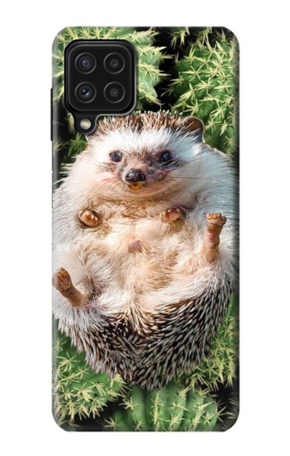 W3863 Pygmy Hedgehog Dwarf Hedgehog Paint Hard Case and Leather Flip Case For Samsung Galaxy A22 4G