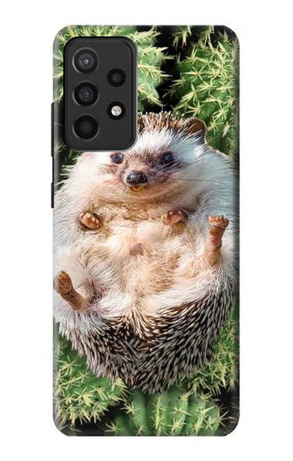 W3863 Pygmy Hedgehog Dwarf Hedgehog Paint Hard Case and Leather Flip Case For Samsung Galaxy A52, Galaxy A52 5G
