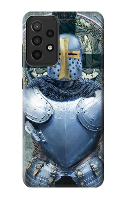 W3864 Medieval Templar Heavy Armor Knight Hard Case and Leather Flip Case For Samsung Galaxy A52s 5G
