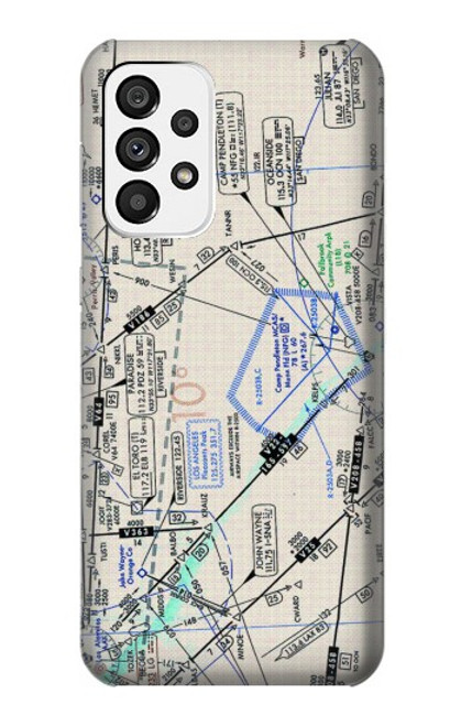 W3882 Flying Enroute Chart Hard Case and Leather Flip Case For Samsung Galaxy A73 5G