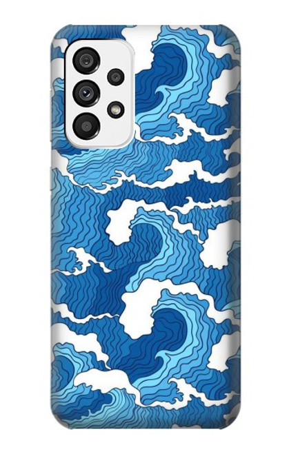 W3901 Aesthetic Storm Ocean Waves Hard Case and Leather Flip Case For Samsung Galaxy A73 5G